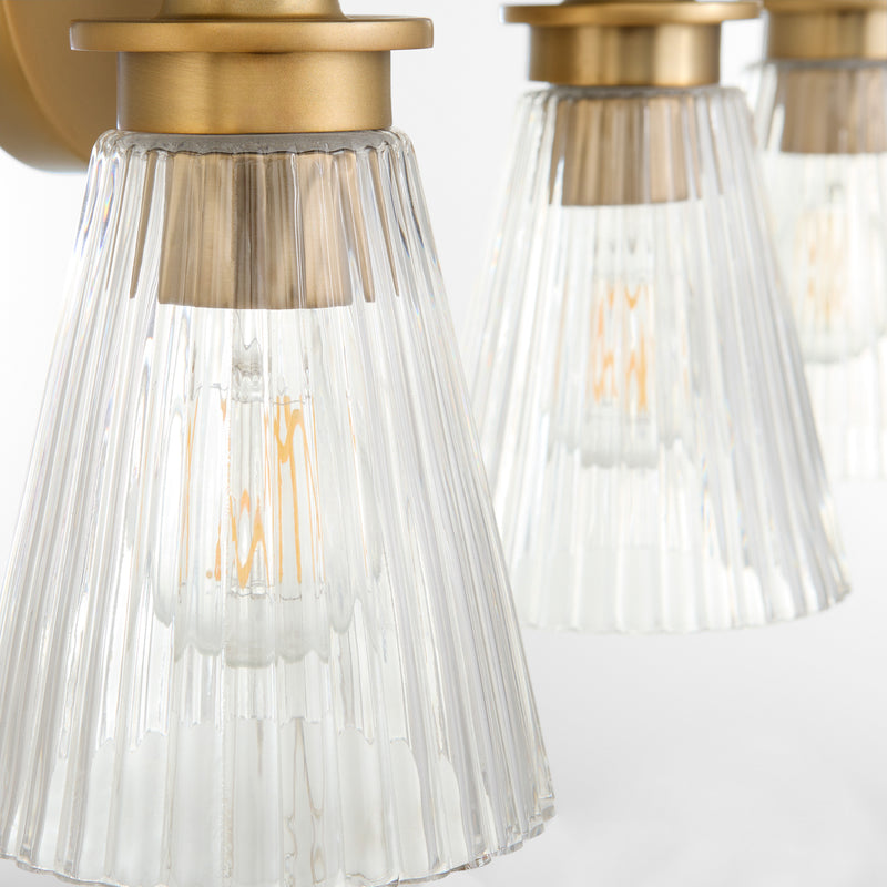 LAWTON 4 Light Vanity - Brushed Brass