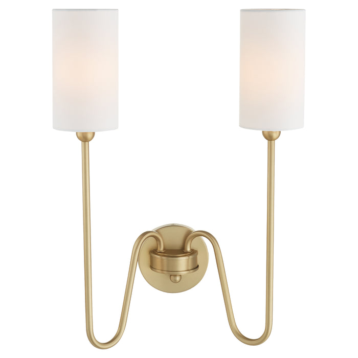 Quorum Home Quorum - 597-2-80 - Two Light Wall Mount - Aged Brass