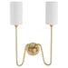 Quorum Home Quorum - 597-2-80 - Two Light Wall Mount - Aged Brass