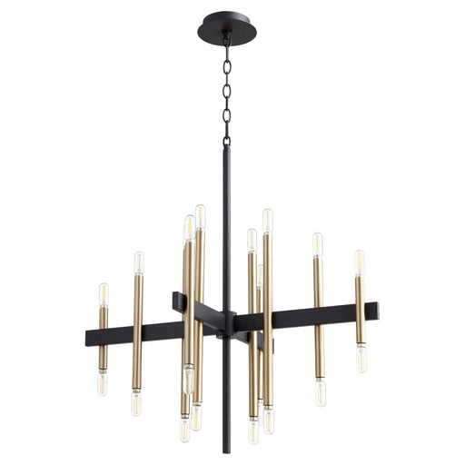 Quorum Home Quorum - 60-20-6980 - 20 Light Chandelier - Textured Black w/ Aged Brass