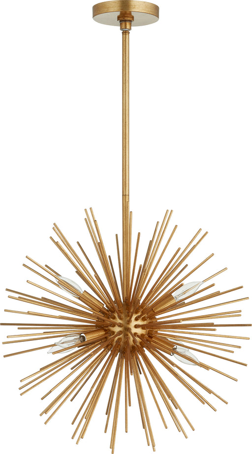Quorum Home Quorum - 600-6-74 - Six Light Pendant - Gold Leaf