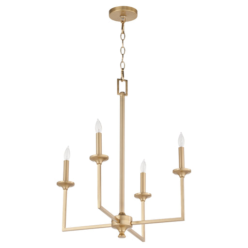 Quorum Home Quorum - 6005-4-80 - Four Light Chandelier - Aged Brass