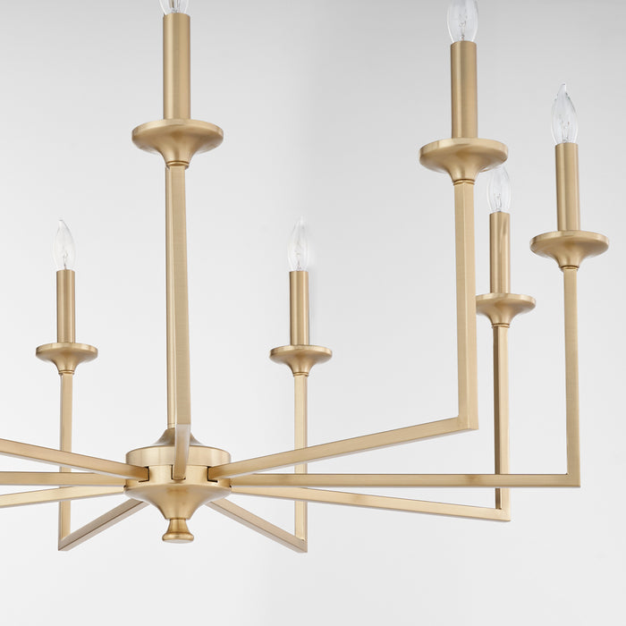 Quorum Home Quorum - 6005-9-80 - Nine Light Chandelier - Aged Brass