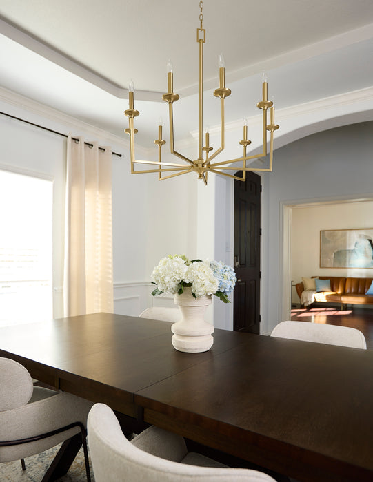 ELDORADO 9 Light Chandelier - Aged Brass