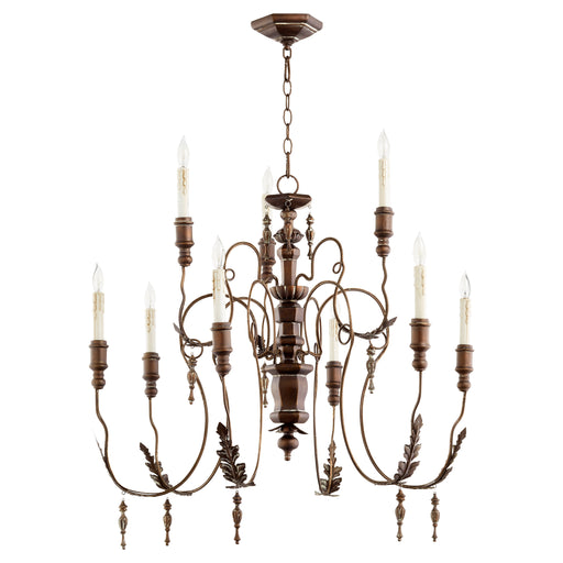 Quorum Home Quorum - 6006-9-39 - Nine Light Chandelier - Vintage Copper