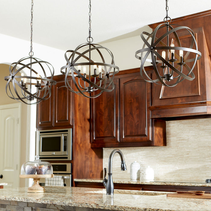 Quorum Home Quorum - 6009-4-17 - Four Light Chandelier - Zinc