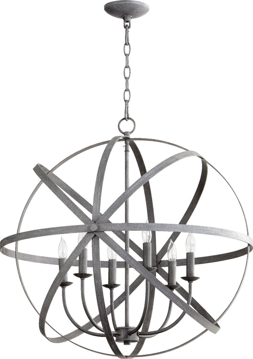 Quorum Home Quorum - 6009-6-17 - Six Light Chandelier - Zinc