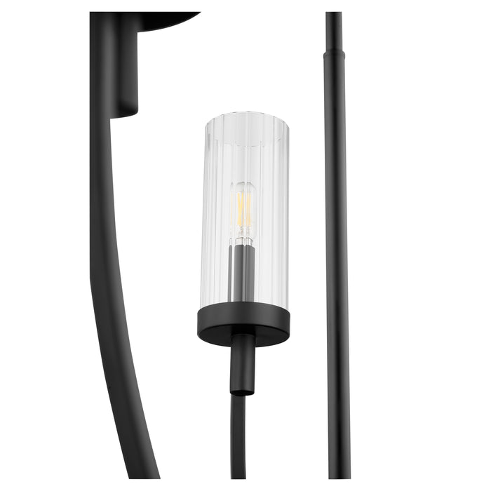 Quorum Home Quorum - 601-8-69 - Eight Light Chandelier - Textured Black w/ Clear Fluted Glass