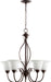 Quorum Home Quorum - 6010-5-186 - Five Light Chandelier - Oiled Bronze w/ Satin Opal