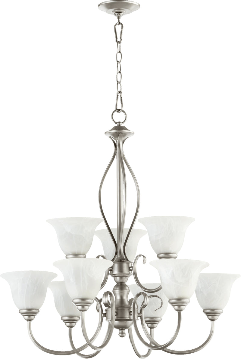 Quorum Home Quorum - 6010-9-64 - Nine Light Chandelier - Classic Nickel