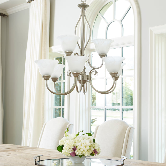 Quorum Home Quorum - 6010-9-64 - Nine Light Chandelier - Classic Nickel