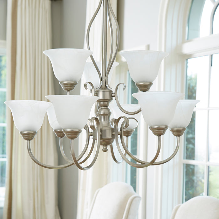 Quorum Home Quorum - 6010-9-64 - Nine Light Chandelier - Classic Nickel