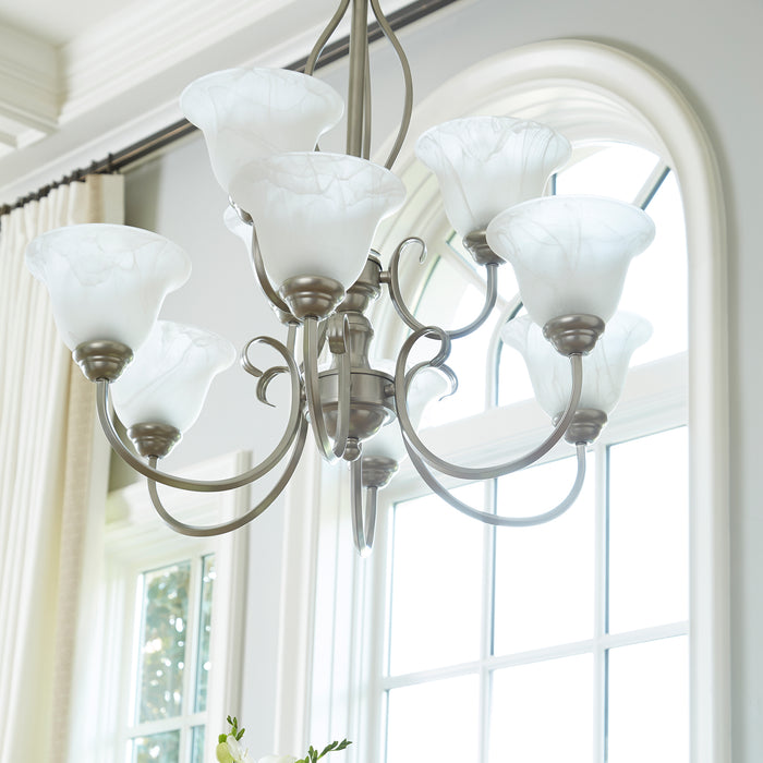 Quorum Home Quorum - 6010-9-64 - Nine Light Chandelier - Classic Nickel