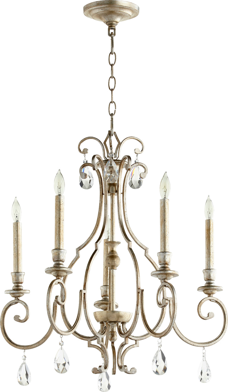 Quorum Home Quorum - 6014-5-60 - Five Light Chandelier - Aged Silver Leaf