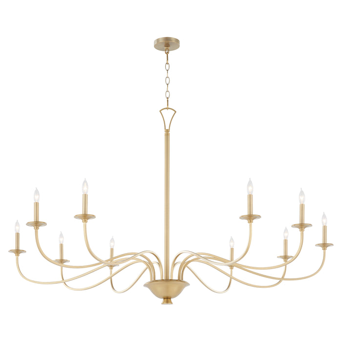 Quorum Home Quorum - 6021-10-80 - Ten Light Chandelier - Aged Brass