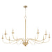 Quorum Home Quorum - 6021-10-80 - Ten Light Chandelier - Aged Brass