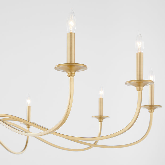 Quorum Home Quorum - 6021-10-80 - Ten Light Chandelier - Aged Brass