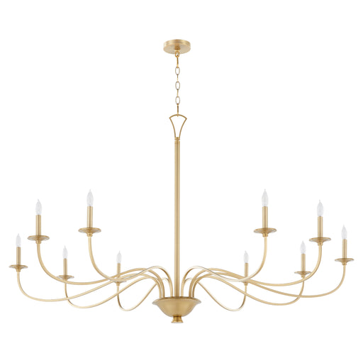 Quorum Home Quorum - 6021-10-80 - Ten Light Chandelier - Aged Brass