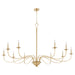 Quorum Home Quorum - 6021-10-80 - Ten Light Chandelier - Aged Brass