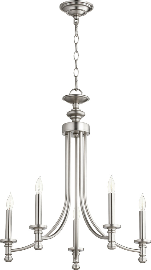 Quorum Home Quorum - 6022-5-65 - Five Light Chandelier - Satin Nickel