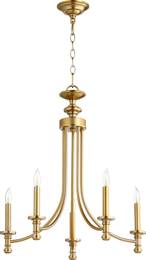 Quorum Home Quorum - 6022-5-80 - Five Light Chandelier - Aged Brass