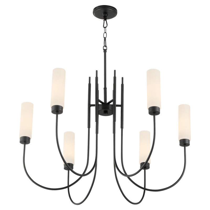 JEROME 6 Light Chandelier - Matte Black