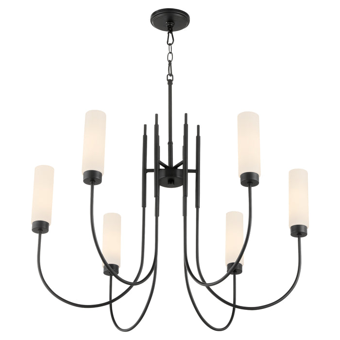 JEROME 6 Light Chandelier - Matte Black