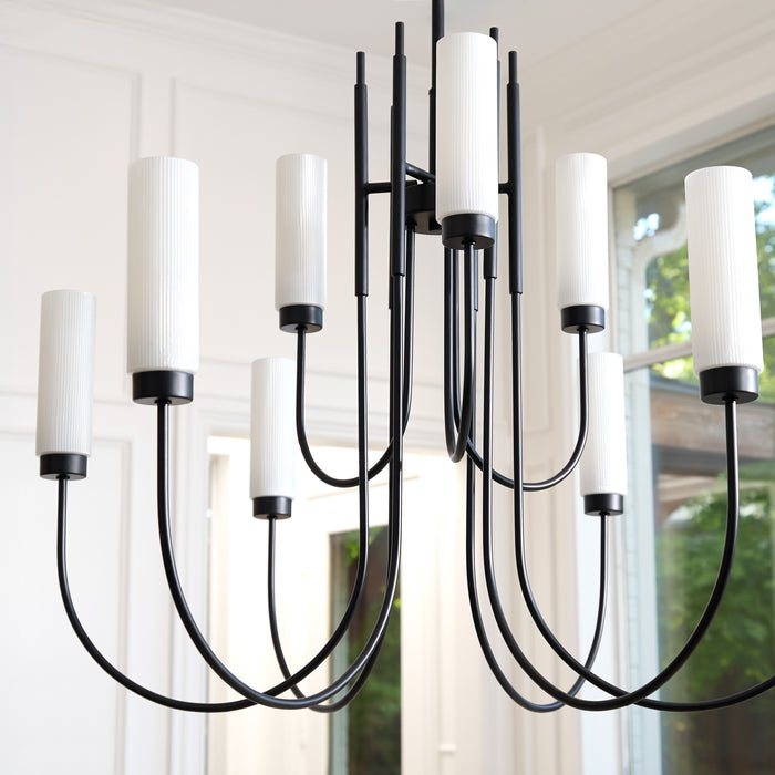 JEROME 9 Light Chandelier - Matte Black