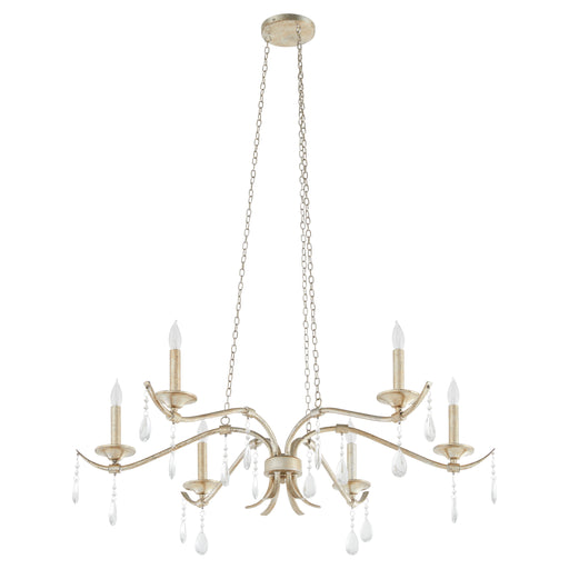 Quorum Home Quorum - 603-6-60 - Six Light Chandelier - Aged Silver Leaf