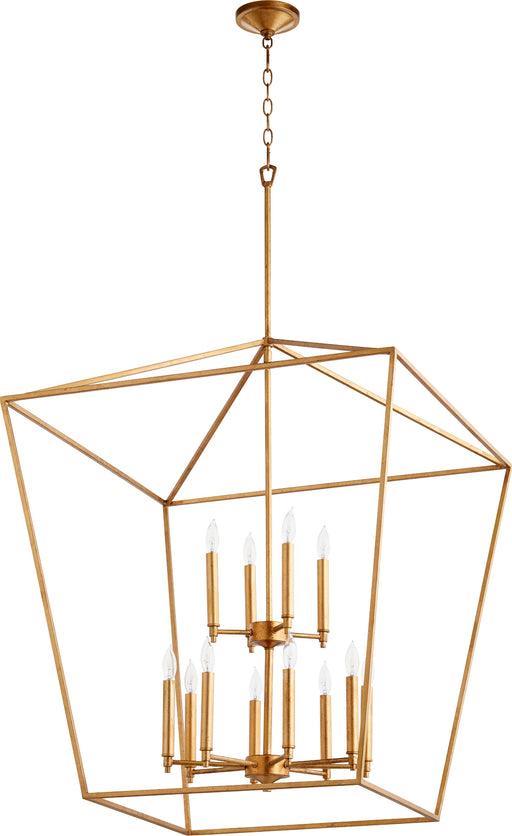 Quorum Home Quorum - 604-12-74 - 12 Light Entry Pendant - Gold Leaf