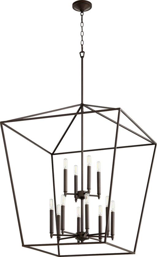 Quorum Home Quorum - 604-12-86 - 12 Light Entry Pendant - Oiled Bronze