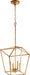 Quorum Home Quorum - 604-4-74 - Four Light Entry Pendant - Gold Leaf
