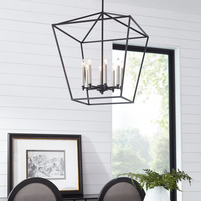 Quorum Home Quorum - 604-8-69 - Eight Light Entry Pendant - Textured Black