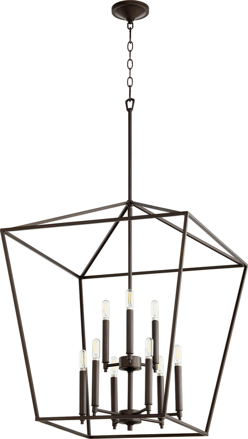 Quorum Home Quorum - 604-9-86 - Nine Light Entry Pendant - Oiled Bronze