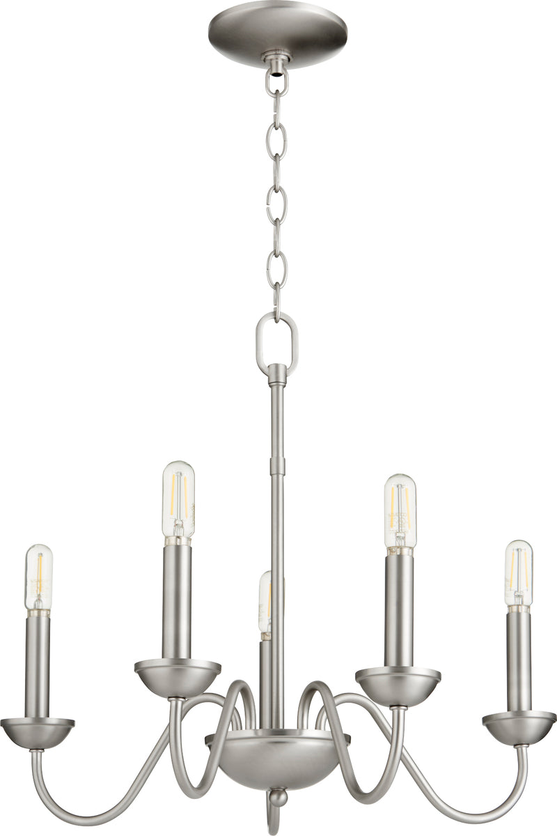 Quorum Home Quorum - 6040-5-65 - Five Light Chandelier - Satin Nickel