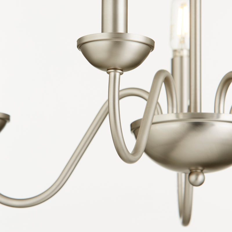 Quorum Home Quorum - 6040-5-65 - Five Light Chandelier - Satin Nickel