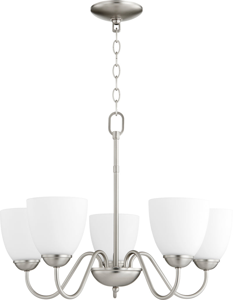 Quorum Home Quorum - 6041-5-65 - Five Light Chandelier - Satin Nickel