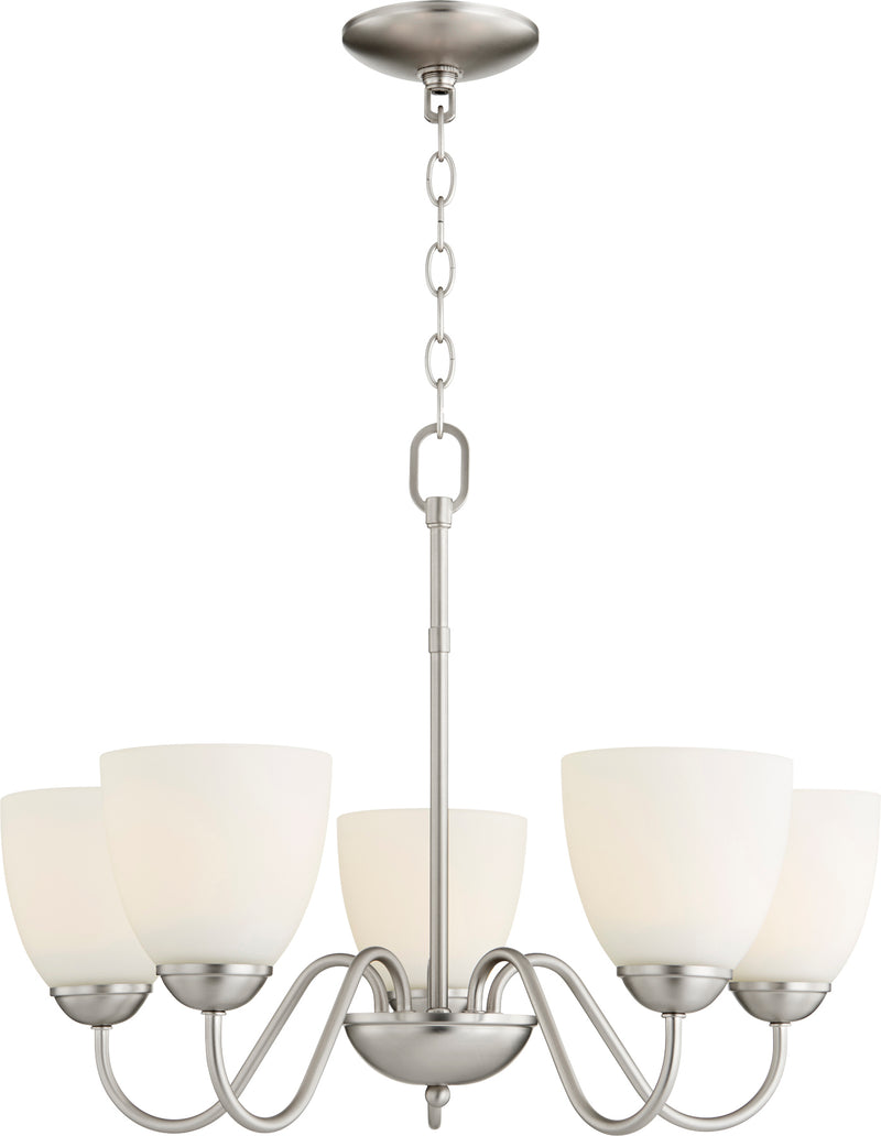 Quorum Home Quorum - 6041-5-65 - Five Light Chandelier - Satin Nickel