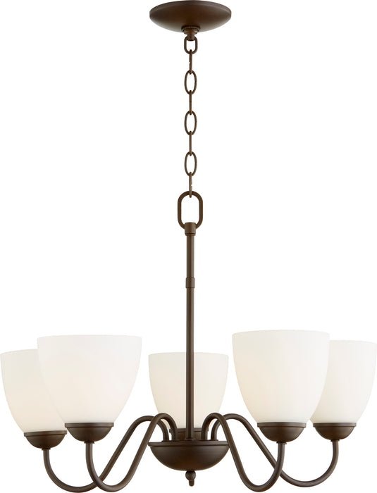 Quorum Home Quorum - 6041-5-86 - Five Light Chandelier - Oiled Bronze