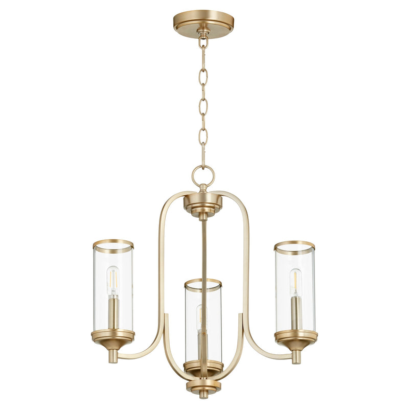 Collins 3 Light Chandelier - Aged Brass