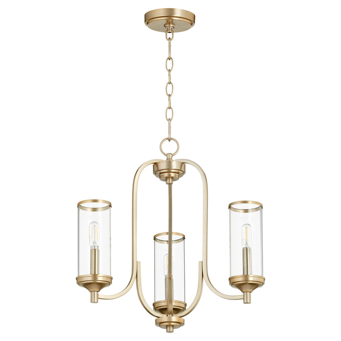 Collins 3 Light Chandelier - Aged Brass
