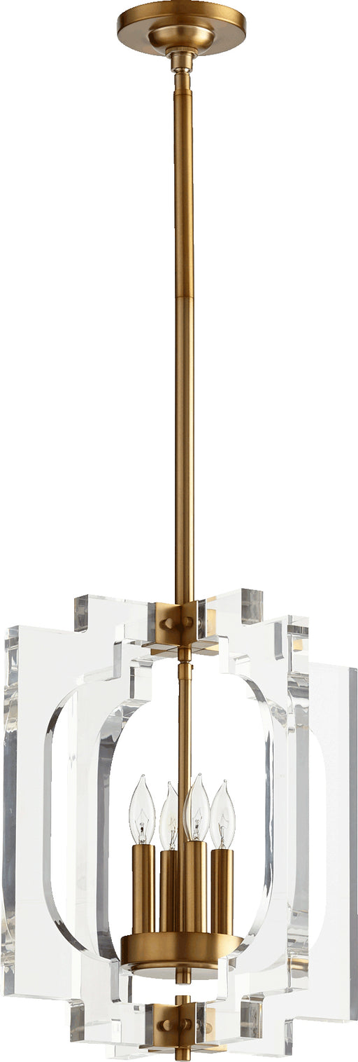 Quorum Home Quorum - 605-4-80 - Four Light Pendant - Aged Brass