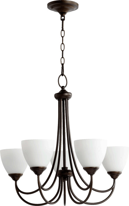 Brooks 5 Light Chandelier - Oiled Bronze