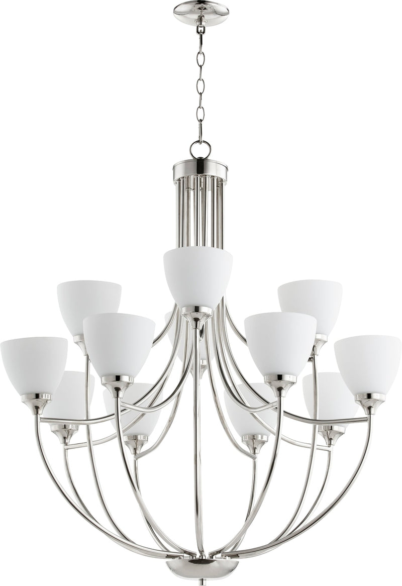 Enclave 12 Light Chandelier - Polished Nickel