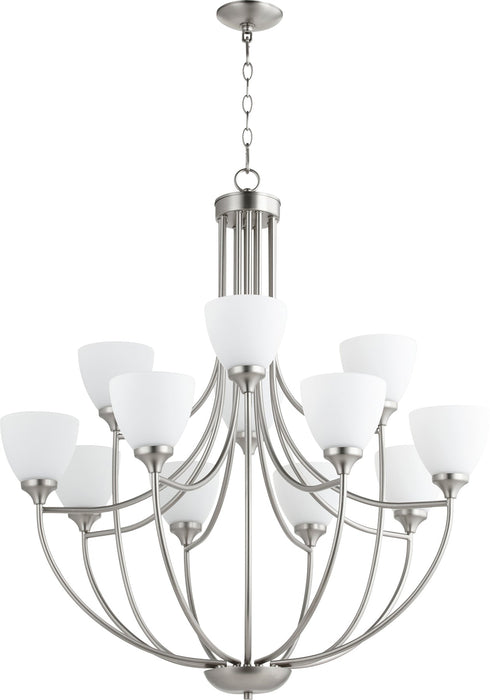 Enclave 12 Light Chandelier - Satin Nickel