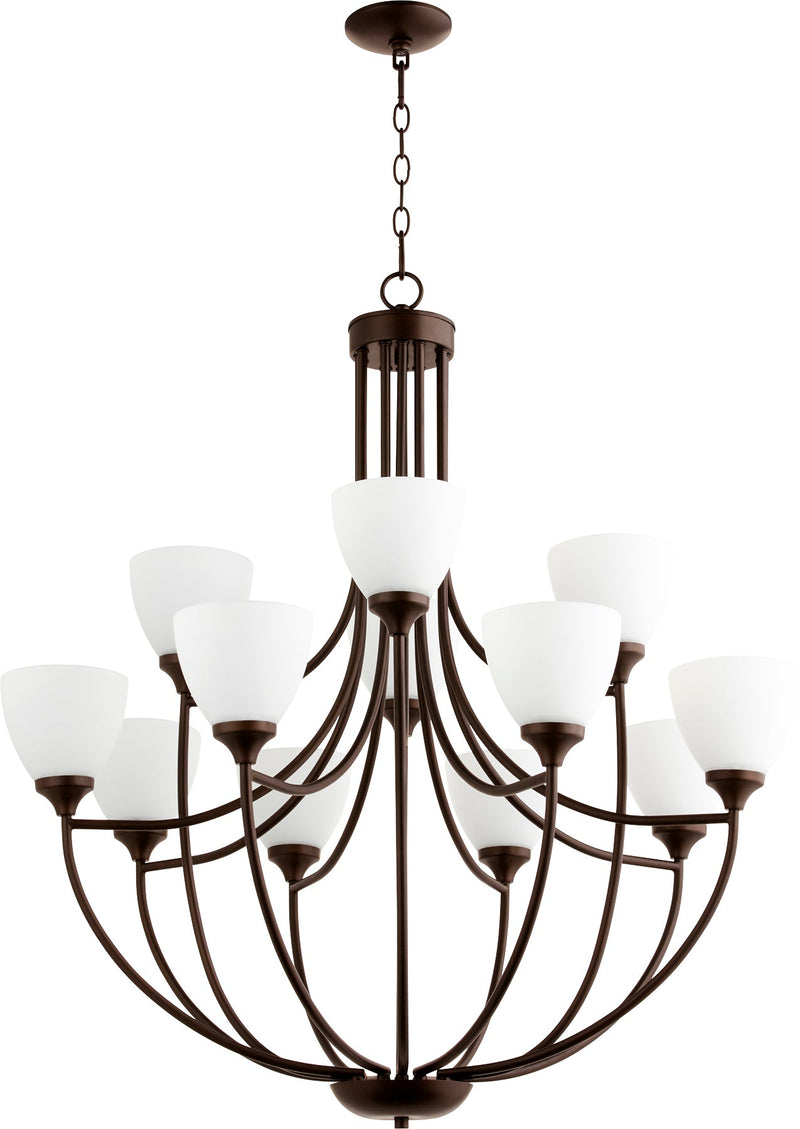 Enclave 12 Light Chandelier - Oiled Bronze