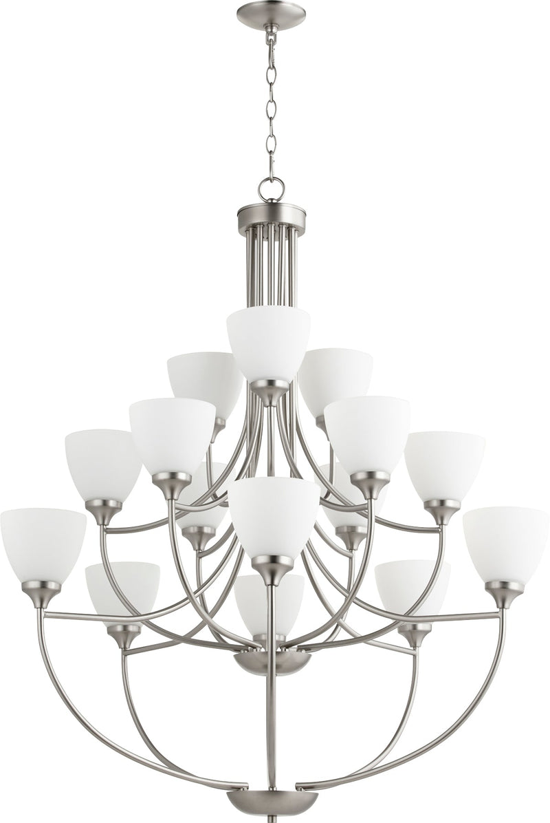 Enclave 15 Light Chandelier - Satin Nickel