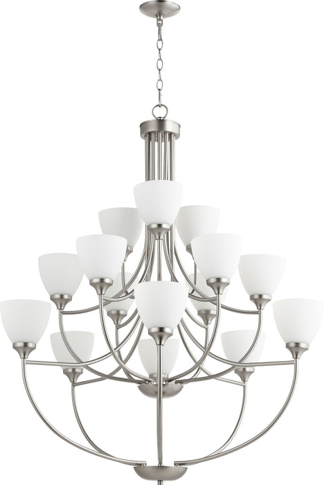 Enclave 15 Light Chandelier - Satin Nickel
