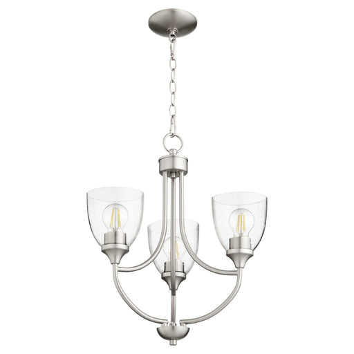 Quorum Home Quorum - 6059-3-265 - Three Light Chandelier - Satin Nickel w/ Clear/Seeded