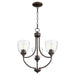 Quorum Home Quorum - 6059-3-286 - Three Light Chandelier - Oiled Bronze w/ Clear/Seeded